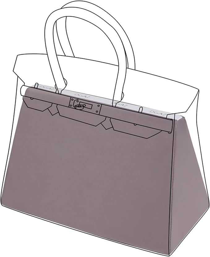 DGAZ Purse Pillow Shaper Insert,Luxury Handbag Tote Shapers, Memory Foam- Fits Birkin 20/25/30/35/40/45/50 Bag(Konjac purple,BK20)