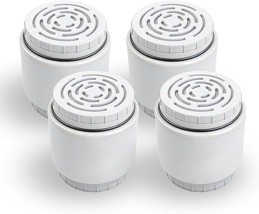 Replacement Cartridge Compatible with AquaBliss SF400 SF500, Multi-Stage Shower Water Filter, Helps Soothes Dry Itchy Skin (4 Packs)