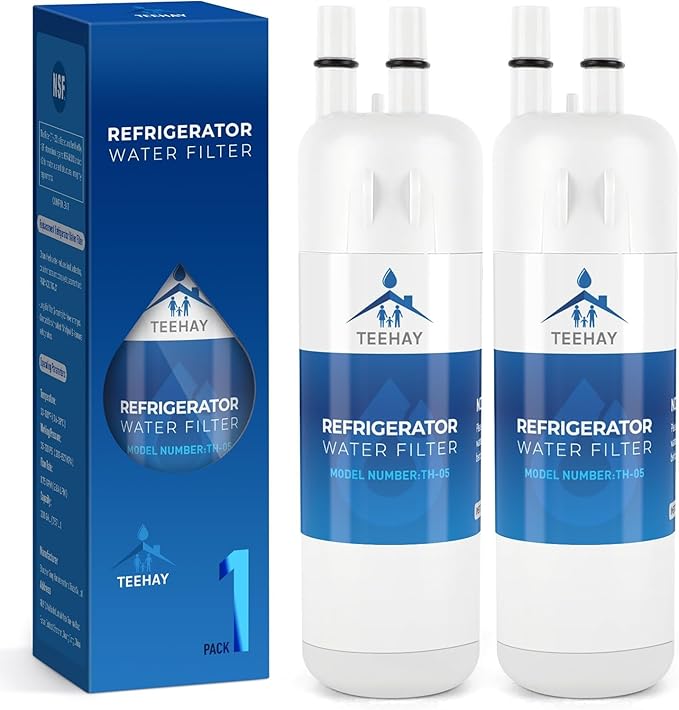 TEEHAY W10295370A Water Filter Replacement, Compatible with Whirlpool EDR1RXD1, EDR1RXD1B, EveryDrop Filter 1, W10295370, Whirlpool WHR1RXD1, KitchenAid KAD1RXD1, P8RFWB2L, P8WB2L, 2 Pack