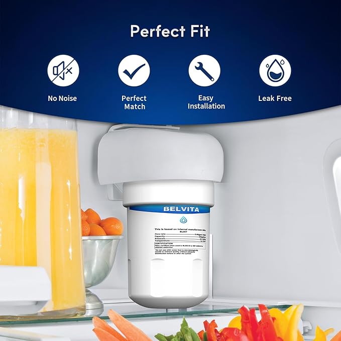 BELVITA Compatible with MWF, MWFINT, 46-9991, SnnartWater, MWFP, MWFA, GWF, HDX FMG-1, WFC1201, GSE25GSHECSS, PC75009, RWF1060, 197D6321P006(3 Pack,White)