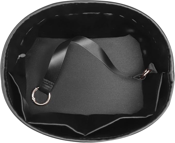 Silky Bag Insert Fit for Hermes Picotin 18/22, Silky Purse Organizer, Lightweight and Silk Touch (Fits PC22, Black)