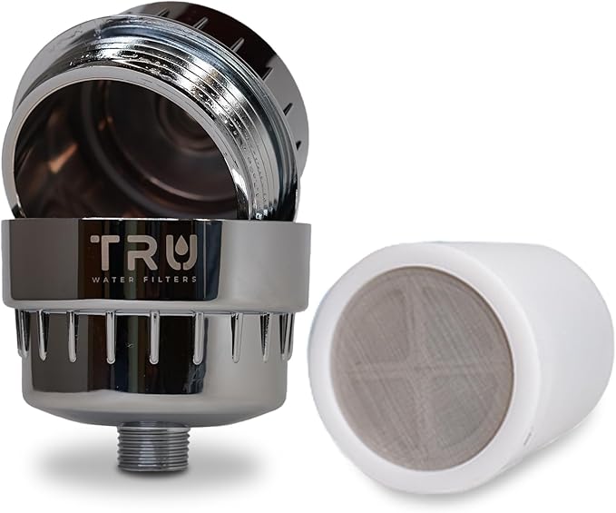 TRU High Output Shower Filter - Reduces Chlorine and other Harmful Sediments. Relieves dry and itchy skin, while Improving the health of your Hair, Skin, and Nails (Chrome)