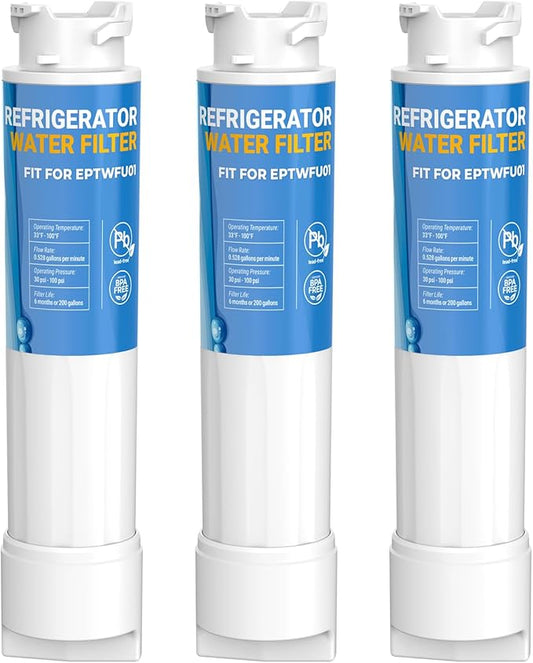 Replacement for EPTWFU01 Frigi-Daire Water Filter, Compatible with Pure-Source Ultra 2, EWF02, 012505454226, 4562222 Water Filter,|3pack