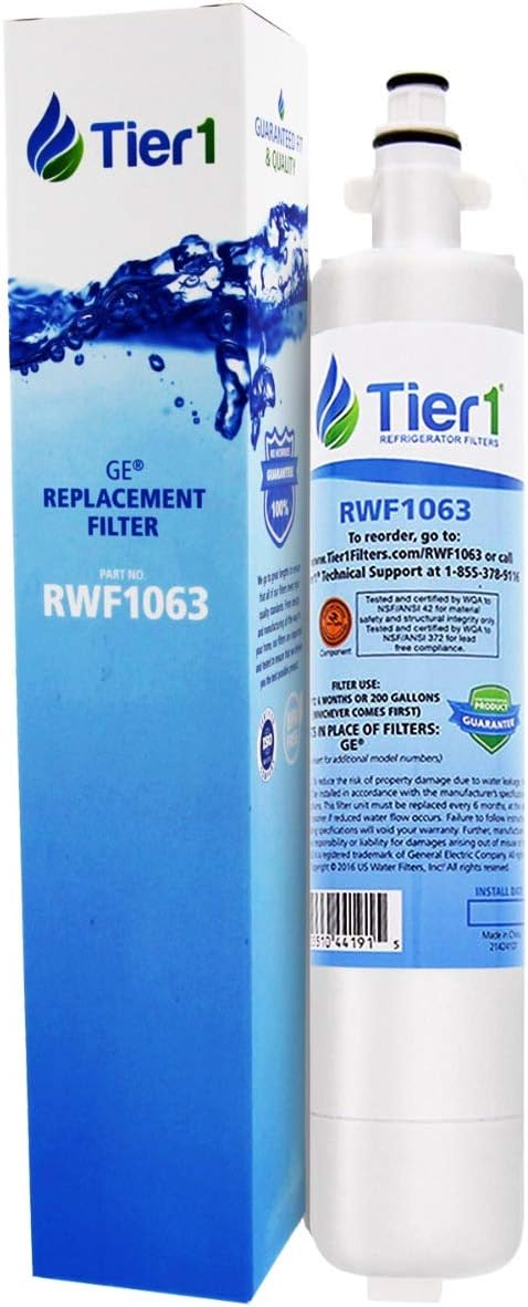 Tier1 RPWF Refrigerator Water Filter | Replacement for GE RPWF (NOT RPWFE), WSG-4, MPF15350, DWF-36, R-3600, OPFG3-RF300, RWF3600A, WD-RPWF, WF277, Fridge Filter