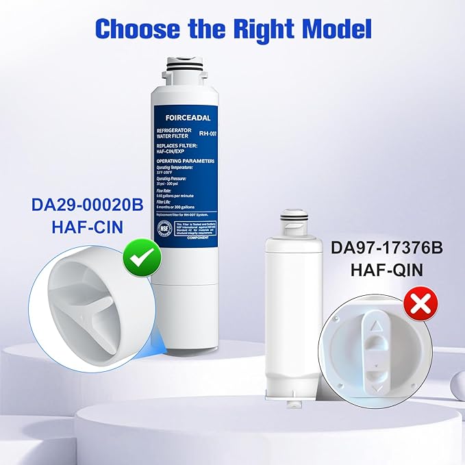 DA29-00020B Water Filter Replacement for Samsung HAF-CIN/EXP, DA29-00020A/B, DA29-00020B-1, 46-9101, RF28HMEDBSR, RF263BEAESR, RF263TEAESG, RF4287HARS, Filters 2 Pack
