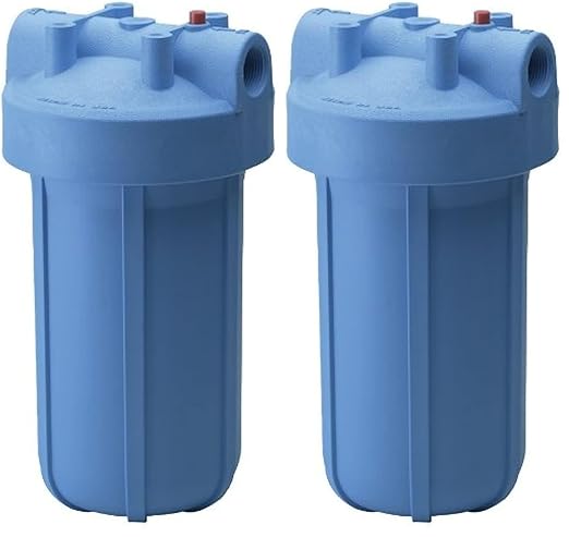 Culligan HD-950A Whole-House Heavy Duty 1" Inlet/(Outlet Water Filtration Housing, Blue (Pack of 2)