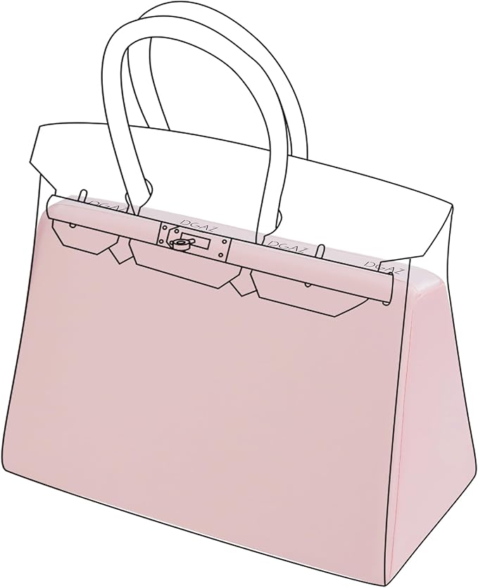 DGAZ Purse Pillow Shaper Insert,Luxury Handbag Tote Shapers, Memory Foam- Fits Birkin 20/25/30/35/40/45/50 Bag(Pink,BK45)