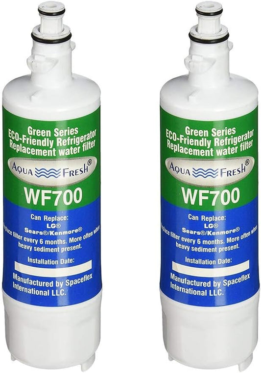 Aqua Fresh ADQ36006101 Replacement Water Filter Compatible with LG LT700P, 9690, ADQ36006102, RFC 1200A, ADQ36006101-S, LFXS30766S, WSL-3, FML-3 Refrigerator (2 Pack)
