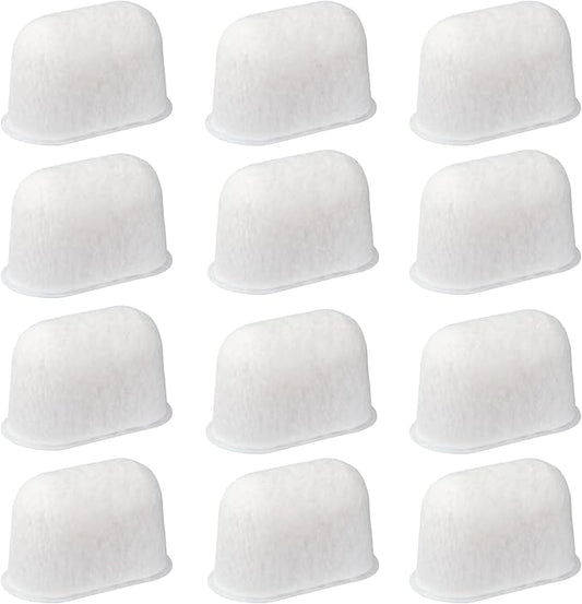 12pcs Resin Coffee Machine Water Filters Replacement for Breville, Espresso Machine Filter Hard Water Softener & Chlorine Remover for Coffee Makers