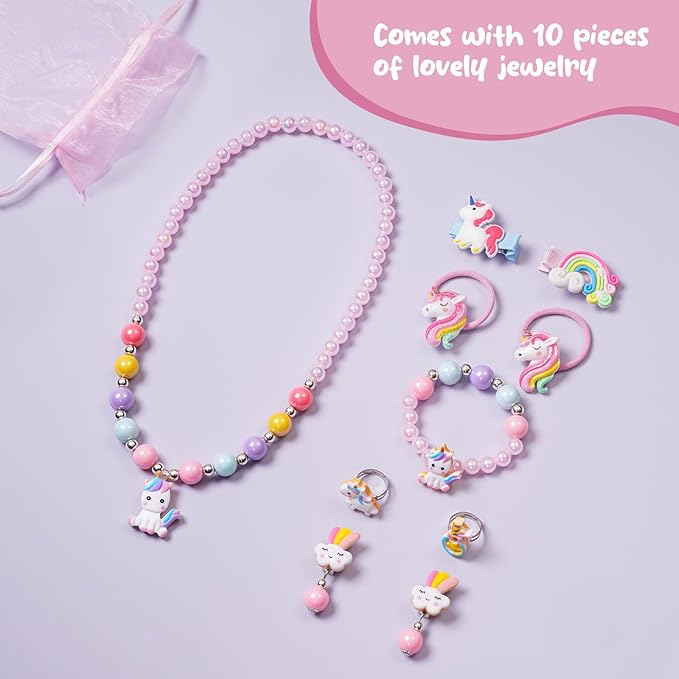 ProCase Unicorn Musical Jewelry Box with Jewelry for Girls Bundle with Small Digital Camera Case Compatible with KODAK PIXPRO FZ55/FZ45/C1 Zoom/CAMKORY/Lecran