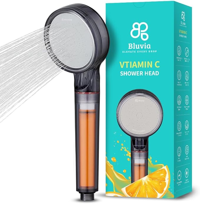 Bluvia Vitamin C Filtered Shower Head with Handheld High Pressure Handheld Shower Head with Filter