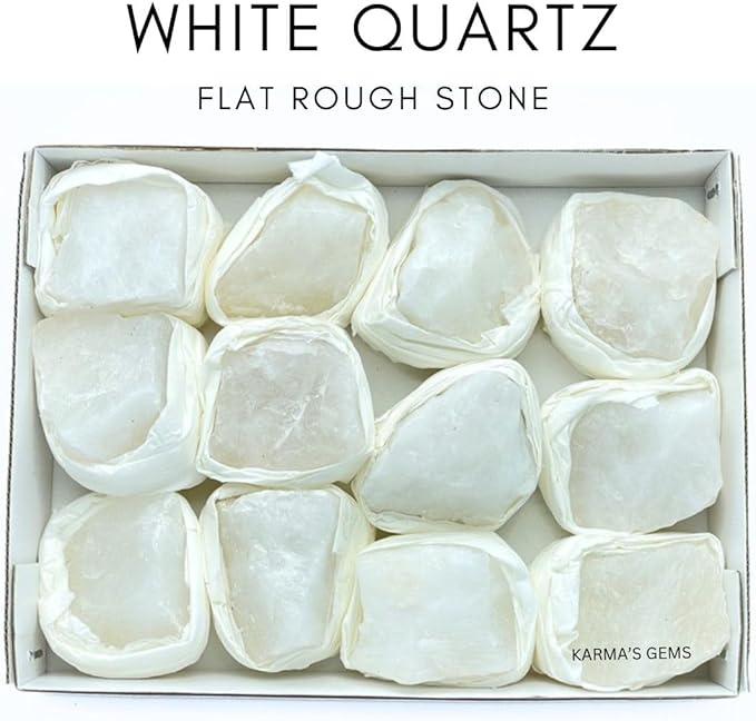 Mineral Crystal Flat Box (White Quartz)