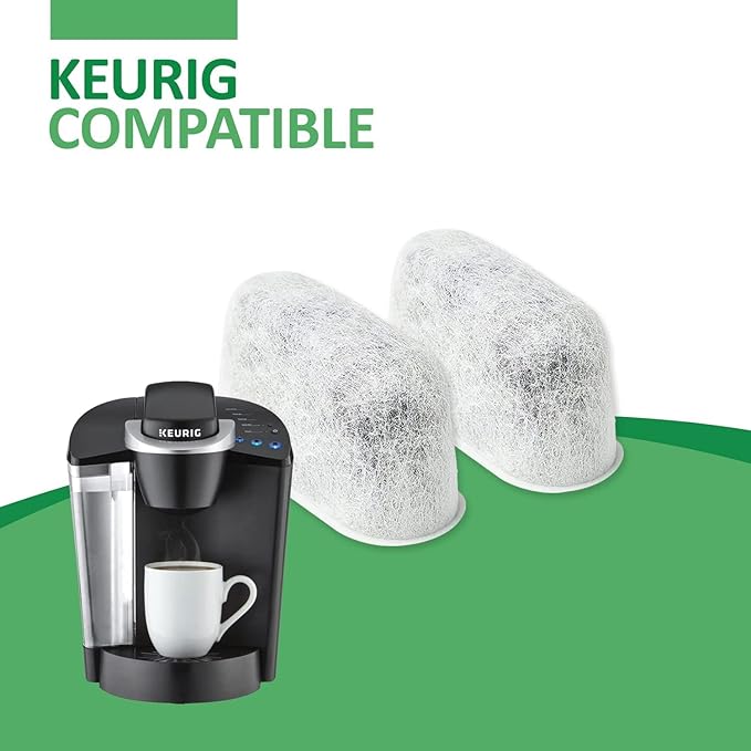 Pack of 12 Replacement Charcoal Water Filters for Keurig and Breville BWF100 Coffee Machines - Keurig 2.0 1.0 and Breville BWF100 Compatible Filters Fit Both Newer & Older Models Coffee Makers