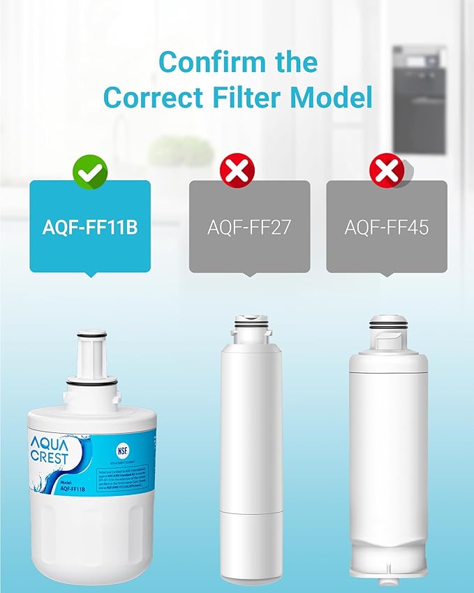 AQUA CREST DA29-00003G Refrigerator Water Filter, Replacement for Samsung® DA29-00003G, DA29-00003B, DA29-00003A, Aqua-Pure Plus, HAFCU1, RFG237AARS, RS22HDHPNSR, RSG257AARS, WSS-1 (Pack of 3)