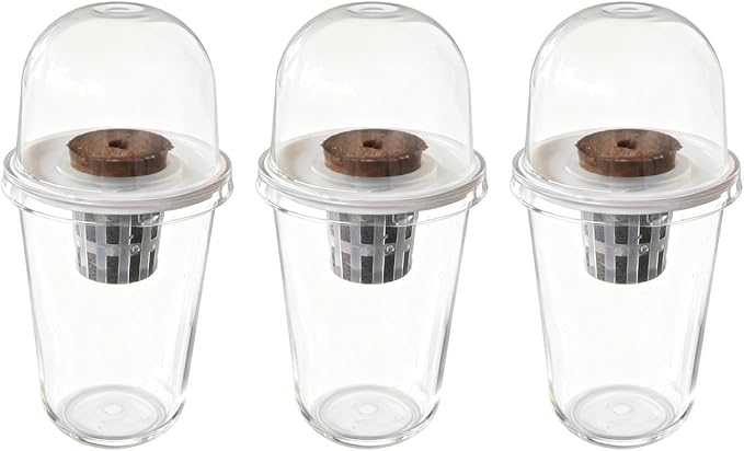 Pot Set Growing Kit Kit Germination Set Made of PP Material Soil for Garden Office Break Ro, 3 Kit