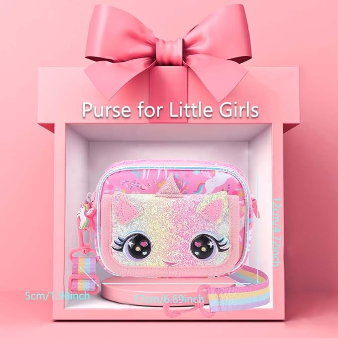 Girls Purse for Kids Age 3-12 - Purse for Little Girl Gifts, Crossbody Bag