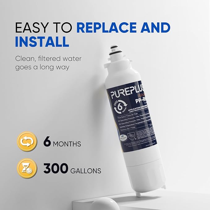 PUREPLUS LT800P NSF/ANSI 401, 53, 42 & NSF P473 Certified Certified Replacement for LG ADQ73613401, Kenmore 469490, 9490, ADQ73613402, ADQ736134, LSXS26326S LMXC23746S, LT120F, 2Pack