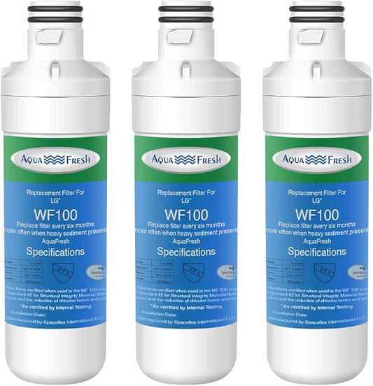Aqua Fresh WF100 Replacement LT1000p Refrigerator Water Filter Compatible with LG LT1000P, LT1000PC, LT1000PCS, ADQ74793501, ADQ74793502, LMXS28626S, LMXC23796S (3 Pack)