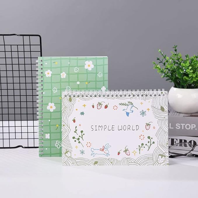 UFU 2 Pcs Sticker Book Collecting Album Reusable Sticker Organizer Storage Book for Stickers Collection A5 (64 Pages)