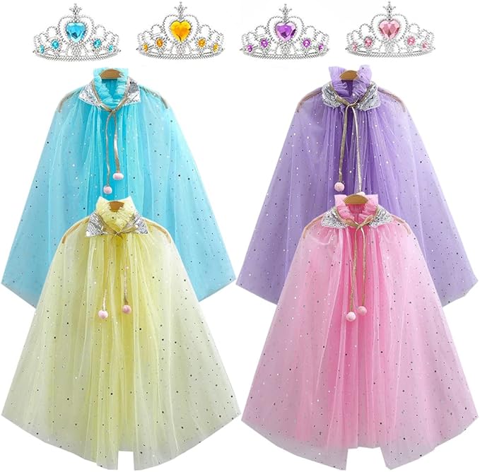 10Pcs Princess Dress up Tutu Crown Accessories Tiara Ballet Tutu Skirt for Girls Costume Party Favors