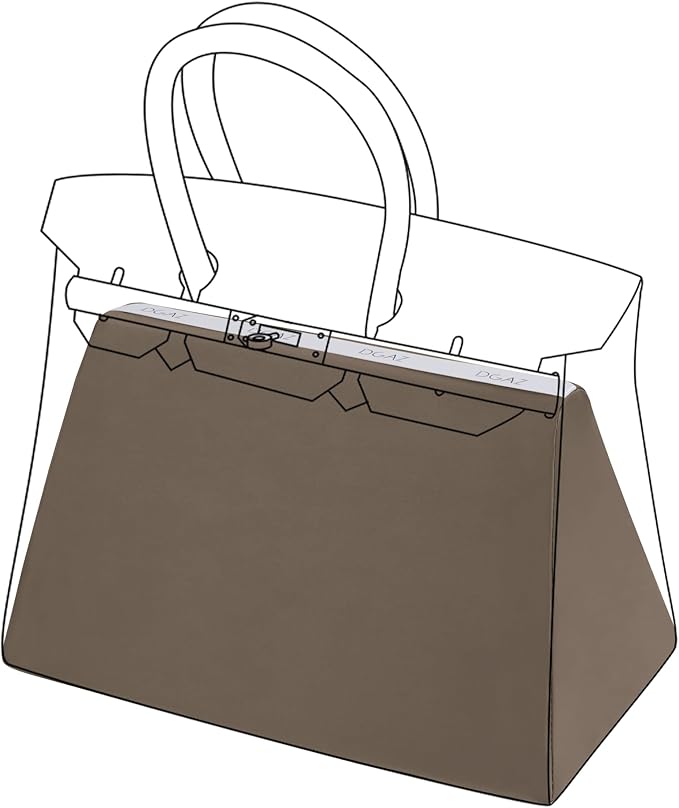 DGAZ Purse Pillow Shaper Insert,Luxury Handbag Tote Shapers, Memory Foam- Fits Birkin 20/25/30/35/40/45/50 Bag(Etoupe Grey,BK30 Sellier)