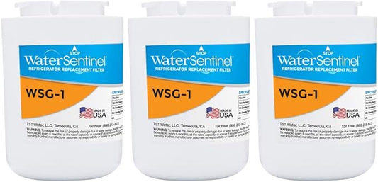 WaterSentinel WSG-1 Made in USA Refrigerator Replacement Filter: Fits GE MWF Filters…… (3, 5.5)