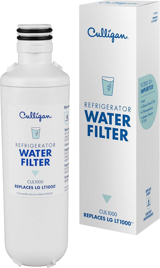 Culligan CUL1000 Refrigerator Water Filter | Replacement for LG Water Filter (LT1000) | Replace Every 6 Months | Pack of 1