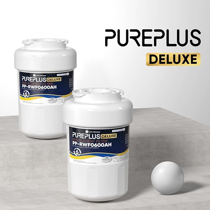 PUREPLUS NSF/ANSI 401, 53, 42 & NSF P473 Certified Replacement for HDX FMG-1, PL-100, WFC1201, PC75009, RWF1060, RWF0600A, 469991 Refrigerator Cartridge,1Pack
