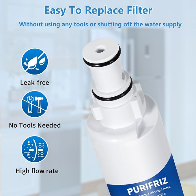4396701 Compatible with Kenmore 9915, 469915, Whirlpool EDR6D1, WF293, RWF2000A, LC200V, SGF-W10, L200V, RWF1021, Filter 6, WFL200, 4396702, EFF-6001A, Refrigerator Water Filter, 6 Months