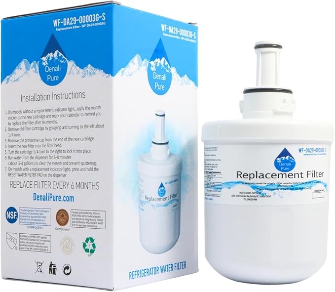 Replacement for Samsung RFG298AAWP Refrigerator Water Filter - Compatible with Samsung DA29-00003G, Samsung DA29-00003B, Samsung DA29-00003A Fridge Water Filter Cartridge