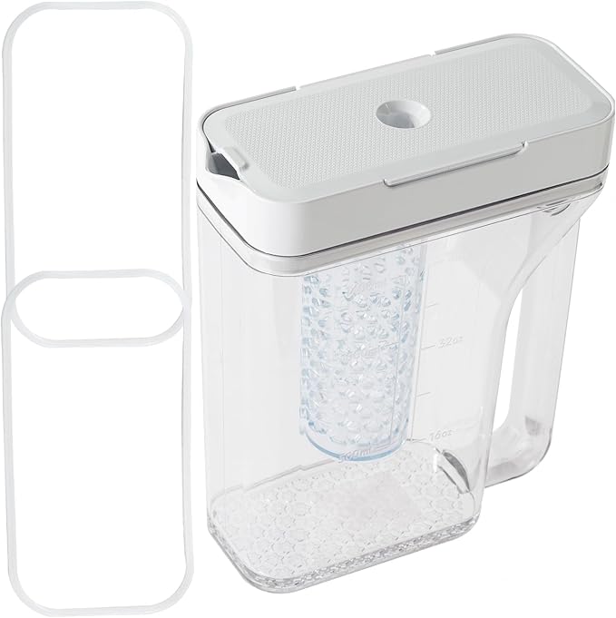 UPGRADED DA97-17395A Refrigerator Water Reservoir Pitcher with 2pcs Sealing Ring Compatible with Samsung Refrigerator Fridge Replacement Tank Assembly Pitcher Water-Ref-Part