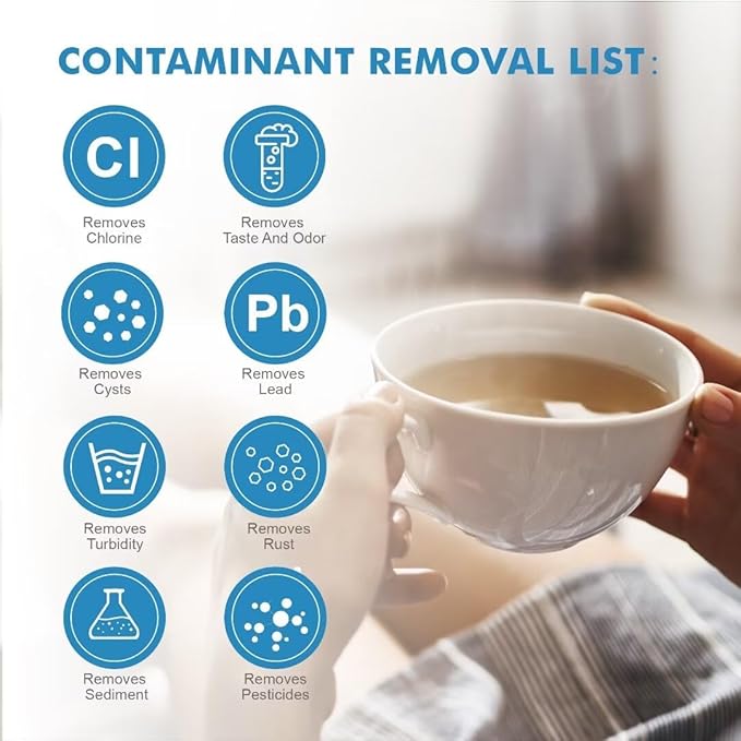 WF3CB Refrigerator Water Filter, Replacement for Pure Source 3, 706465, 242086201, 242086203, 242294501, 242069601, AP4567491, WF425, 1 Pack (Height 9 inches)