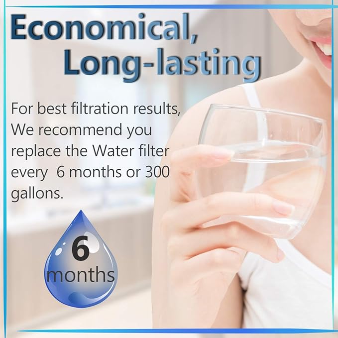 HiWater 4396508 Refrigerator Water Filter, NSF42 Certified, Replacement for EDR5RXD1 Filter 5 PUR W10186668, 4396510, NLC240V, 4392857 46-9010 3PACK