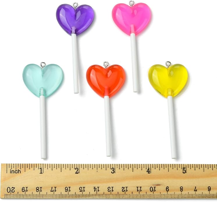 5-10Pcs Luminous Translucent Resin Charms Pendants for Jewelry Making, Round Dinosaur Heart Star lollipop Shape Glow in the Dark Charms for Bracelets Necklaces Earrings Keychains Crafting