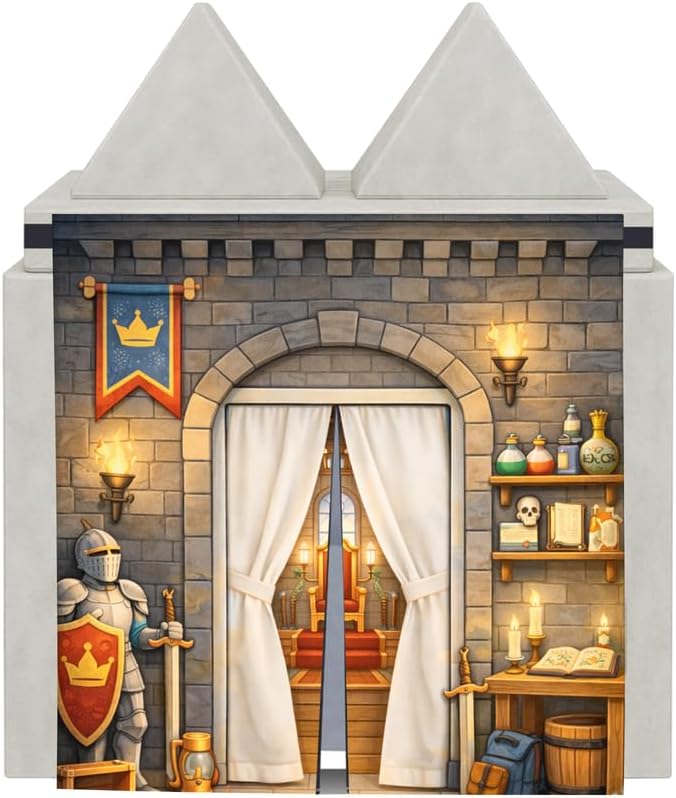 Foam Play Couch Panels - Medieval Castle Theme,Soft Sofa Accessories,Modular Play Panels,Knight Armor and Throne Design,33.5x37 Inches