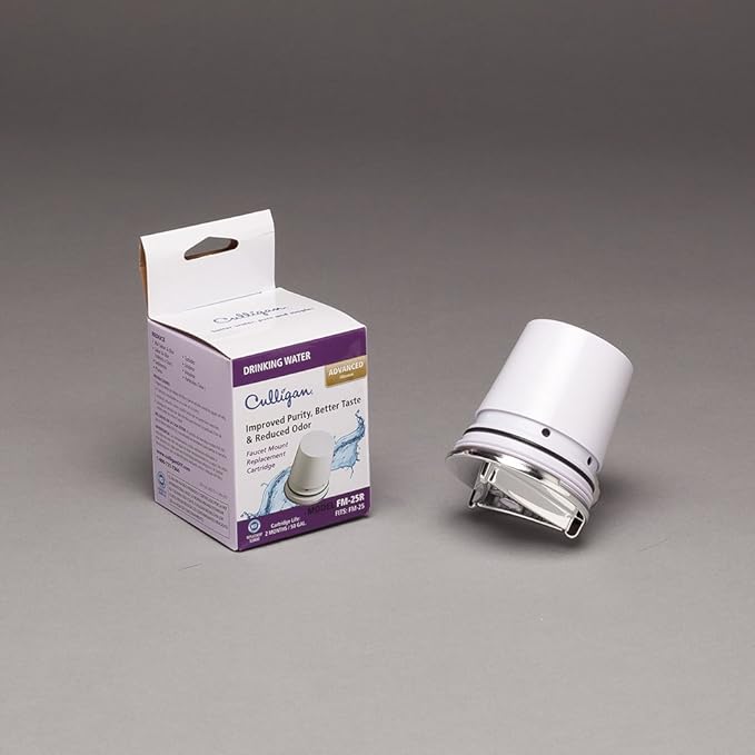 Culligan FM-25R Faucet-Mount Replacement Water Filter Cartridge, 200 Gallon, Chrome (Pack of 8)