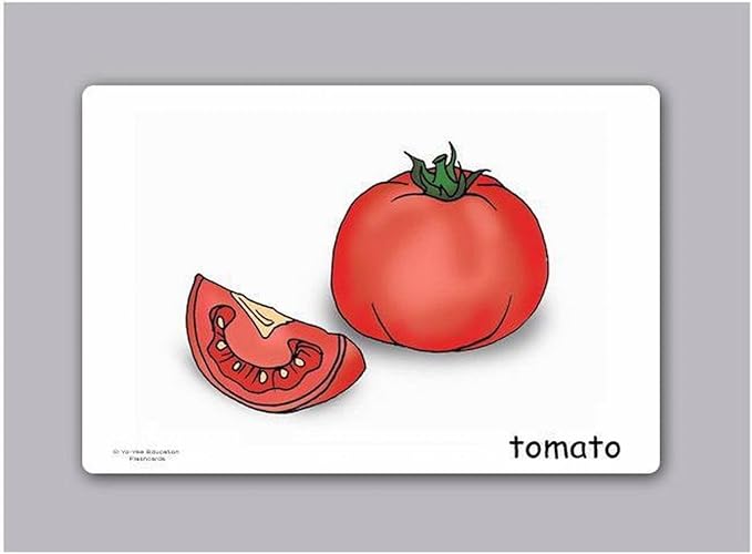 Yo-Yee Flash Cards - Vegetables and Health Food Picture Cards for Language Learning for Toddlers, Kids, Children and Adults - Including Teaching Activities and Game Ideas