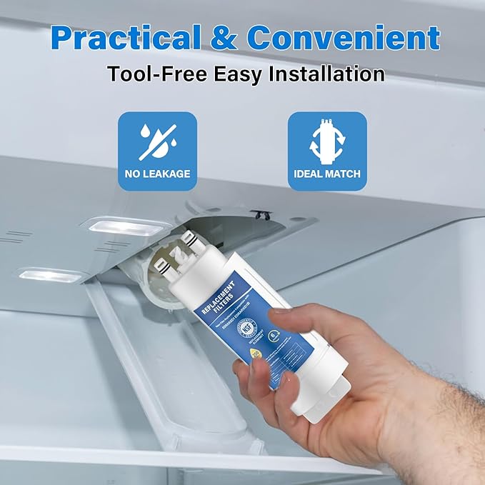 EDRARXD1 Water Filter Replacement, Compatible with Whirlpool EDRARXD1, Everydrop Filter A, EDRARXD1B, WRMF3636RZ, WRMF3636RW, WRMF3636RB, 3 Pack
