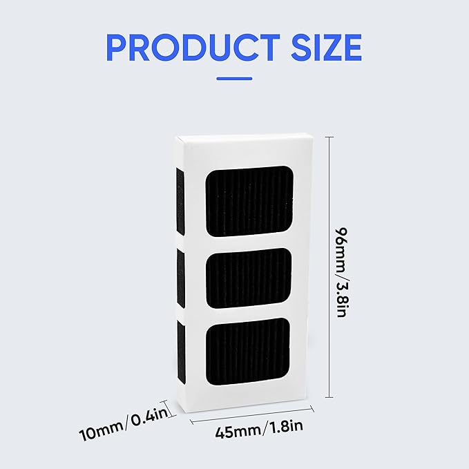4 Pack Refrigerator Replacement Air Filter Compatible with Pureair Ultra 2 Frigidaire Filter, Pure Air Ultra 2, Pureair Ultra ii, Electrolux 242047805, 5303918847