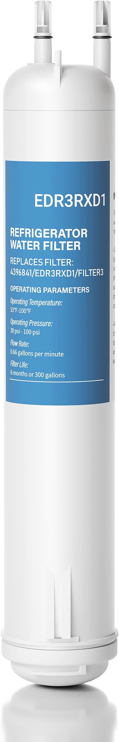 EDR3RXD1 Replacement Water, Compatible with 4396841, 4396710, KAD3RXD1, WHR3RXD, Kenmore 46-9083, 46-9030, 1 Pack
