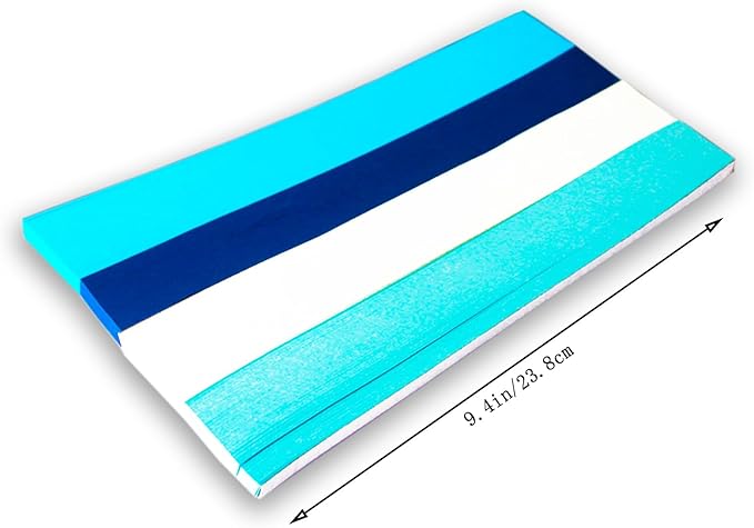 Star Folding Strip Blue Gradient Paper Star Decorative Paper Strip DIY Handicraft (1350 pieces)
