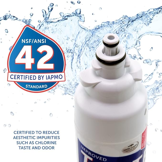 Clear Choice Taste Filter Replacement for LG LT700P ADQ36006101-S Filter Compatible with EFF-6032A WF700 WFC2401 WLF-01 Refrigerator Water Filter, NSF/ANSI 42, Box of 3, Made in the USA