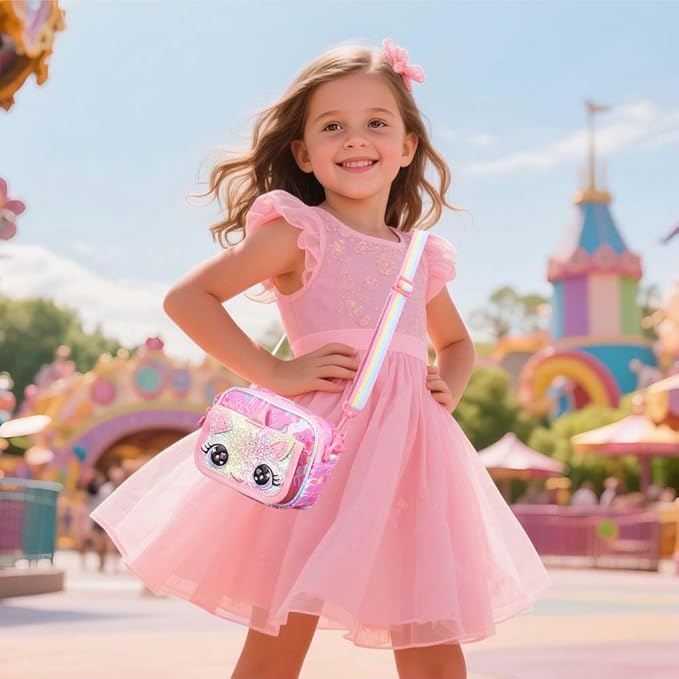 Girls Purse for Kids Age 3-12 - Purse for Little Girl Gifts, Crossbody Bag