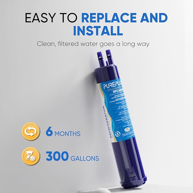 PUREPLUS Compatible with 4396841, 4396710, Everydrop® Filter 3, EDR3RXD1, 46-9083, 46-9030, 9030, 9083, Refrigerator Water Filter, 4Pack