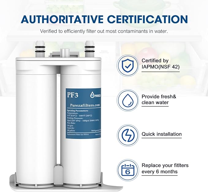 MARRIOTTO WF2CB Water Filter - Compatible with Pure Source 2 Water Filter, WF2CB, NGFC2000, FC100, Kenmore 469911, 469916, 2 Pack