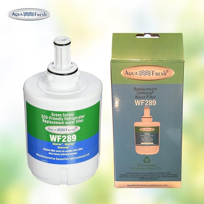 Aqua Fresh WF289 DA29-00003G Refrigerator Water Filter, Replacement for Samsung DA29-00003G, DA29-00003B, DA29-00003A, HAFCU1 (1 Pack)