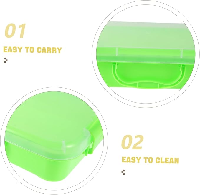 Yardwe Space Themed Portable Storage Container for Arts Crafts and Sand Light Green for Creative Play and Exploration