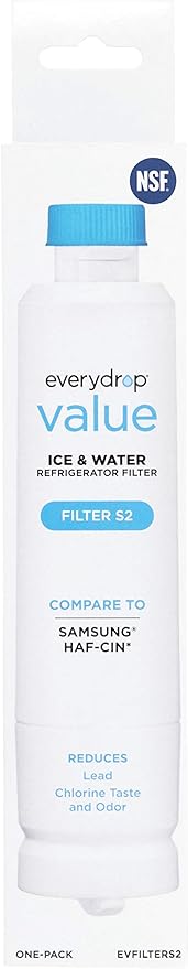 everydrop® Value by Whirlpool, Replacement Water Filter for Samsung DA29-00020B Refrigerator, EVFILTERS2, Single-Pack