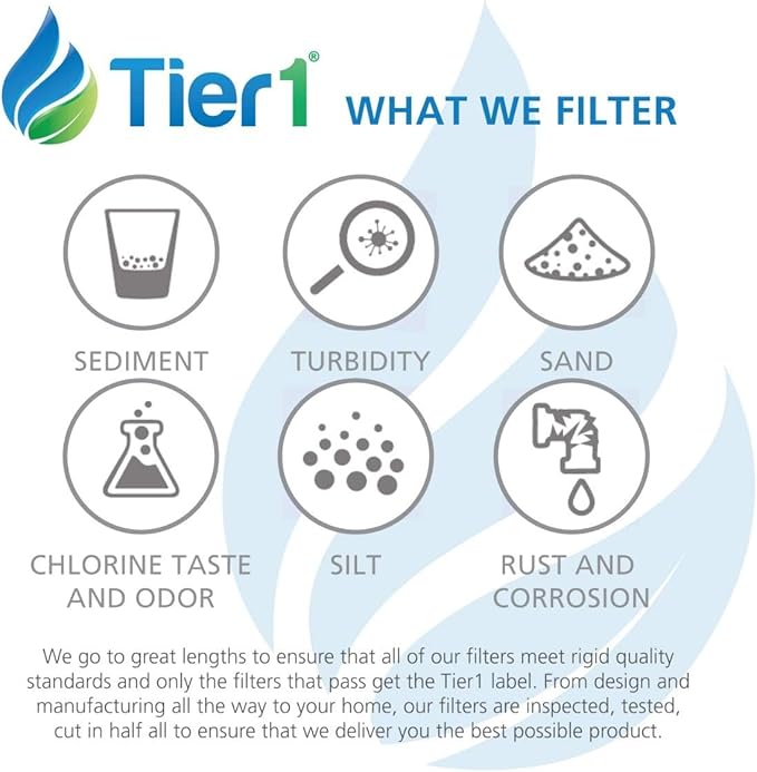 Tier1 Refrigerator Water Filter 2-pk | Replacement for GE SmartWater MWFP, MWFA, GWF, GWFA, HWF, Kenmore 9991, 46-9991, 469991, WSG-1, WFC1201, Fridge Filter