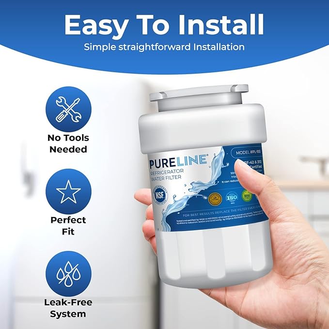 Pureline Replacement for MWF Refrigerator Water Filter, Smartwater MWFP, Kenmore 46-9991, Models MWFP, MWFINT, GWF, GWFA, Refrigerator Water Filters. (2 Pack)